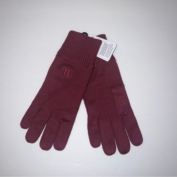 Lululemon Warm Revelation Gloves *Tech Mulled Wine MLWI - Picture 4 of 6